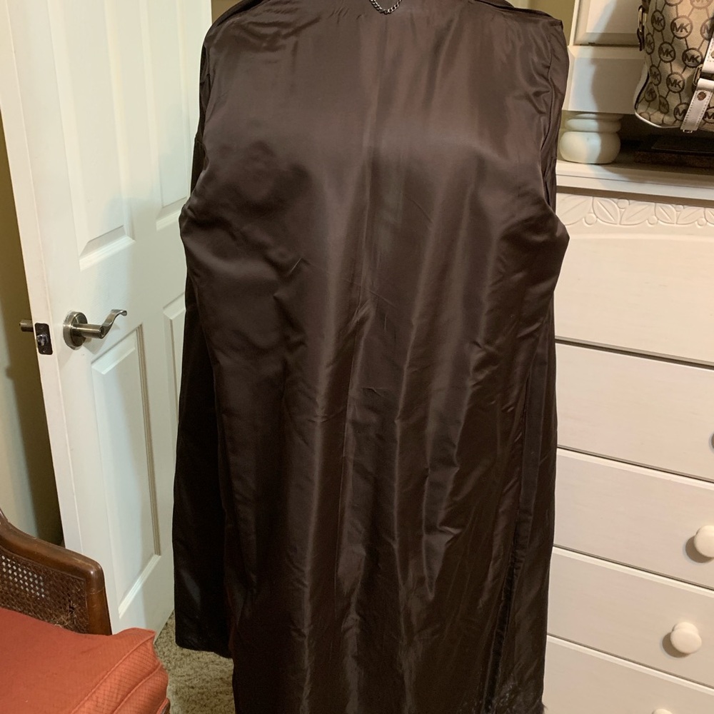 Luxurious Dark Brown nutria genuine Fur long Coat - Picture 5 of 6